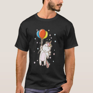 Fantasie Pferd Einhorn mit Ballons T-Shirt
