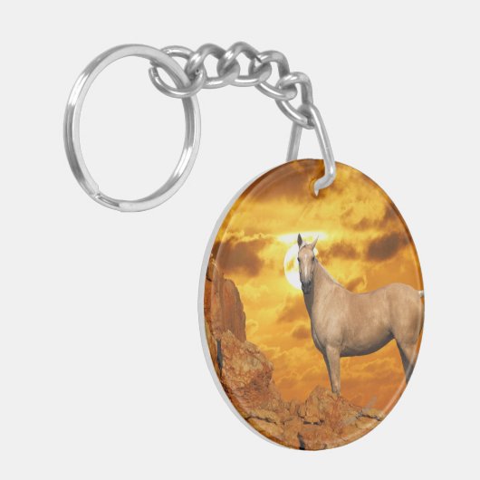 Fantasie-Pferde: Berg Schlüsselanhänger (Vorderseite links)