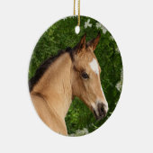 Fantasie-Pferde: Blumen Keramik Ornament (Rechts)