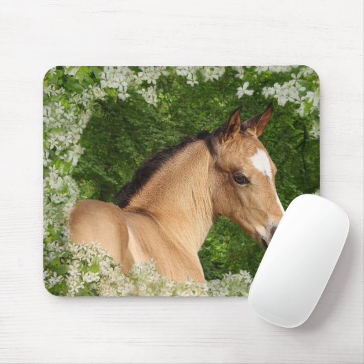 Fantasie-Pferde: Blumen Mousepad (Mit Mouse)