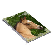 Fantasie-Pferde: Blumen Notizblock (Rechte Seite)