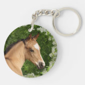 Fantasie-Pferde: Blumen Schlüsselanhänger (Rückseite)