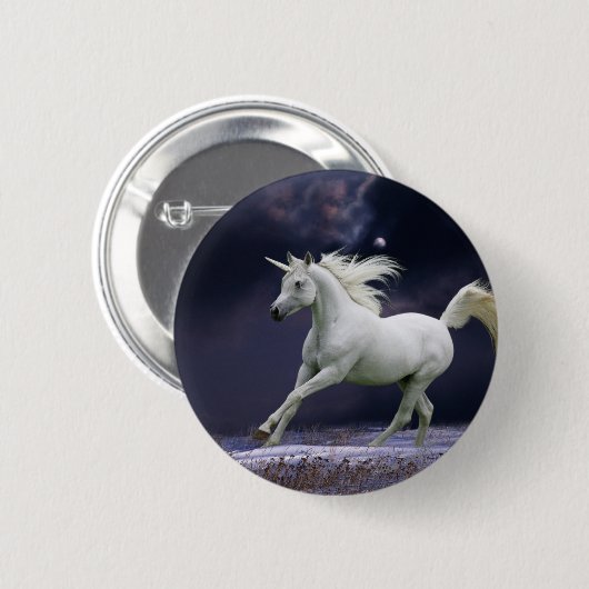 Fantasie-Pferde: Einhorn Button (Vorne & Hinten)