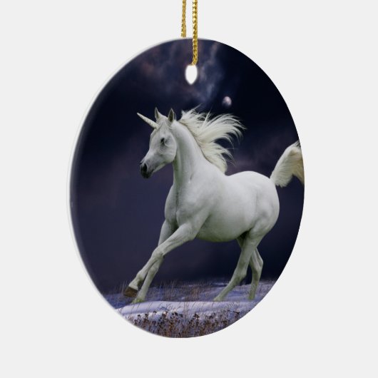 Fantasie-Pferde: Einhorn Keramikornament (Rechts)