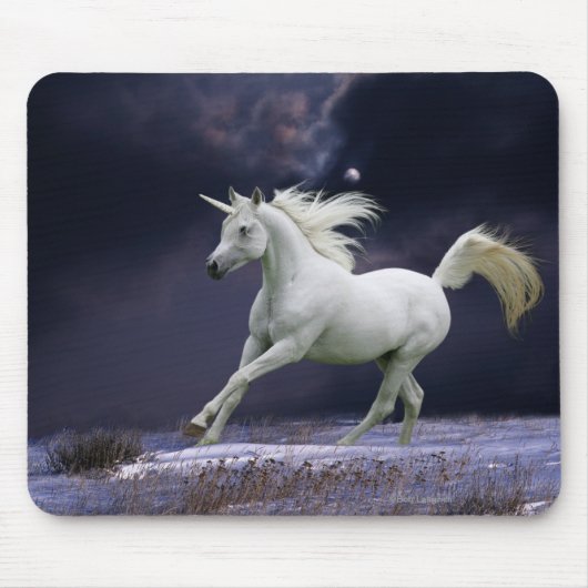 Fantasie-Pferde: Einhorn Mousepad (Vorne)