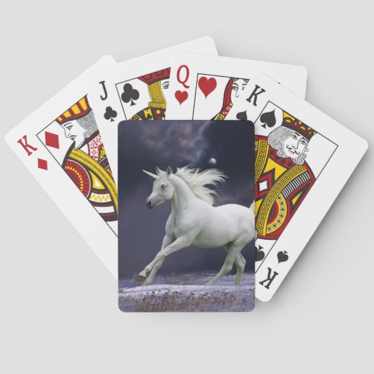 Fantasie-Pferde: Einhorn Spielkarten (Rückseite)