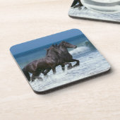 Fantasie-Pferde: Friesische Rinder u. Meer Getränkeuntersetzer (Linke Seite)