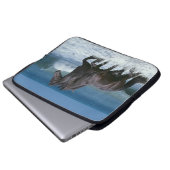 Fantasie-Pferde: Friesische Rinder u. Meer Laptopschutzhülle (Vorne Knopf)