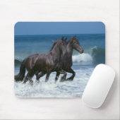 Fantasie-Pferde: Friesische Rinder u. Meer Mousepad (Mit Mouse)