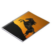 Fantasie-Pferde: Gebirgssonnenuntergang Notizblock (Linke Seite)