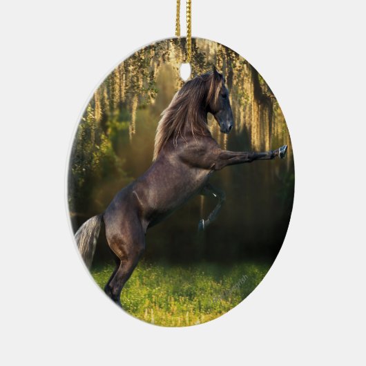 Fantasie-Pferde: Kriegers-Prinz Keramikornament (Rechts)