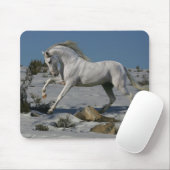 Fantasie-Pferde: Schnee-König Mousepad (Mit Mouse)