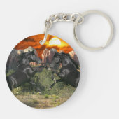 Fantasie-Pferde: Schwarze Magie Schlüsselanhänger (Rückseite)