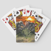 Fantasie-Pferde: Schwarze Magie Spielkarten (Rückseite)