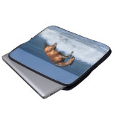 Fantasie-Pferde: Selle Francais u. Meer Laptopschutzhülle (Vorne Knopf)