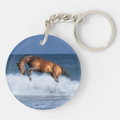 Fantasie-Pferde: Selle Francais u. Meer Schlüsselanhänger (Rückseite)