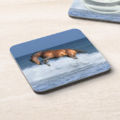 Fantasie-Pferde: Selle Francais u. Meer Untersetzer (Linke Seite)