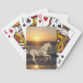 Fantasie-Pferde: Sonnenuntergang Spielkarten (Rückseite)
