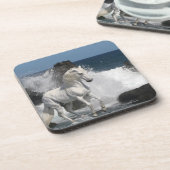 Fantasie-Pferde: Südliche Meere Getränkeuntersetzer (Linke Seite)