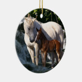 Fantasie-Pferde: Wasserfall Keramikornament (Rechts)