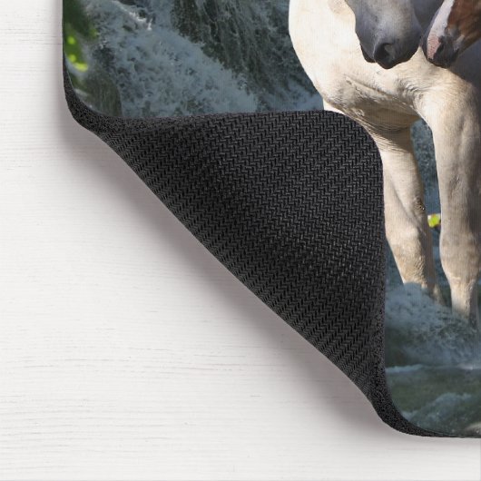Fantasie-Pferde: Wasserfall Mousepad (Ecke)