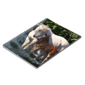 Fantasie-Pferde: Wasserfall Notizblock (Linke Seite)