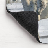 Fantasie-Pferde: Winter-Märchenland Mousepad (Ecke)