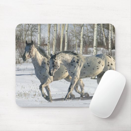 Fantasie-Pferde: Winter-Märchenland Mousepad (Mit Mouse)