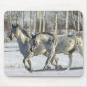 Fantasie-Pferde: Winter-Märchenland Mousepad (Vorne)