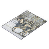 Fantasie-Pferde: Winter-Märchenland Notizblock (Linke Seite)