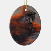 Fantasie-Pferde: Wolken Keramikornament (Rechts)