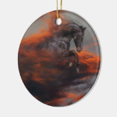 Fantasie-Pferde: Wolken Keramikornament (Links)