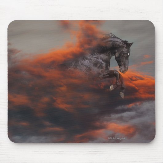 Fantasie-Pferde: Wolken Mousepad (Vorne)
