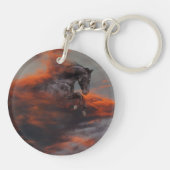 Fantasie-Pferde: Wolken Schlüsselanhänger (Rückseite)