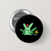 Fantasie-Pflanzen-Kreatur  Button (Vorne & Hinten)