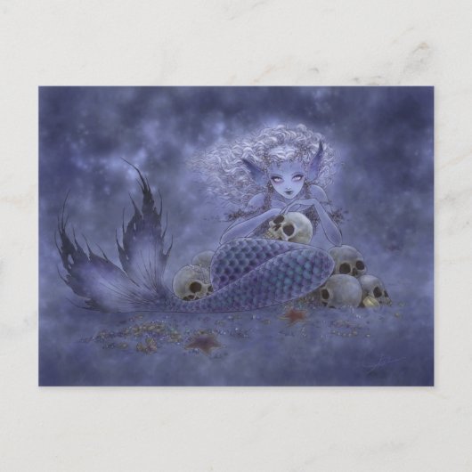 Fantasie-Postkarte - dunkle Meerjungfrau Postkarte (Vorderseite)