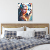 Fantasie- Premium Wrapped Canvas (Glanz) Leinwanddruck (Insitu (Schlafzimmer))