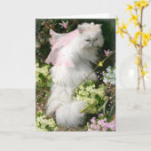 FANTASIE-PRINZESSIN CAT IN FLOWER GARDEN KARTE (Gelbe Blume)
