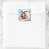 Fantasie Quadratischer Aufkleber (Tasche)