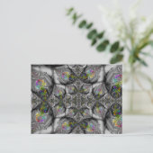 Fantasie | Rainbow Fraktal Art Postkarte (Stehend Vorderseite)