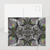 Fantasie | Rainbow Fraktal Art Postkarte (Vorne/Hinten)