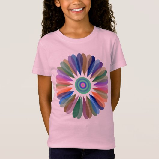 Fantasie-Regenbogen-Blumen-T - Shirt (Vorderseite)