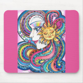 Fantasie-Regenbogen und Sun Mousepad