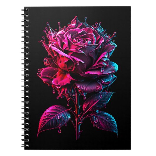 Fantasie-Rose Notizblock (Vorderseite)