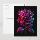 Fantasie-Rose Postkarte (Vorne/Hinten)