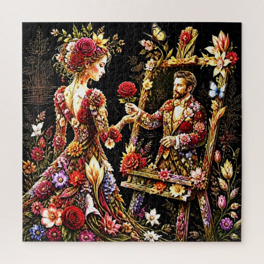Fantasie-Rose Puzzle (Vertikal)