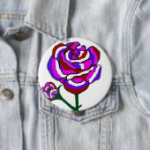 Fantasie-Rosen-runder Knopf Button (Beispiel)
