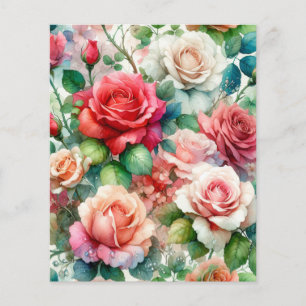 Fantasie-Rosenmuster-Papierblatt