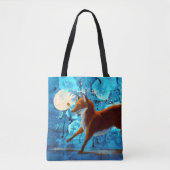 Fantasie rote Kitsune Fox-Illustration Tasche (Vorderseite)