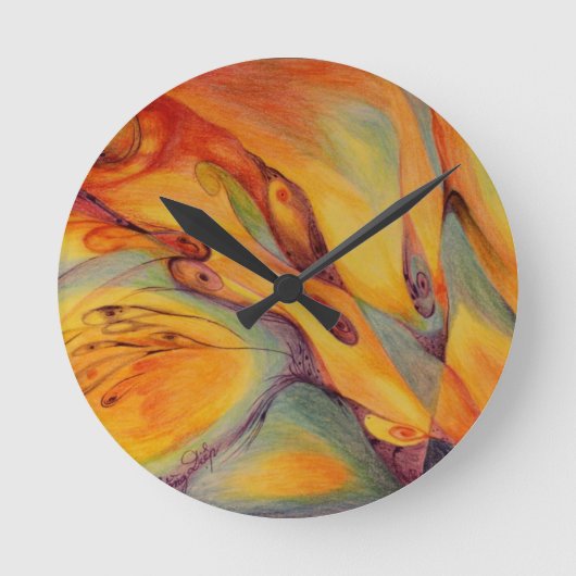 Fantasie Runde Wanduhr (Vorderseite)